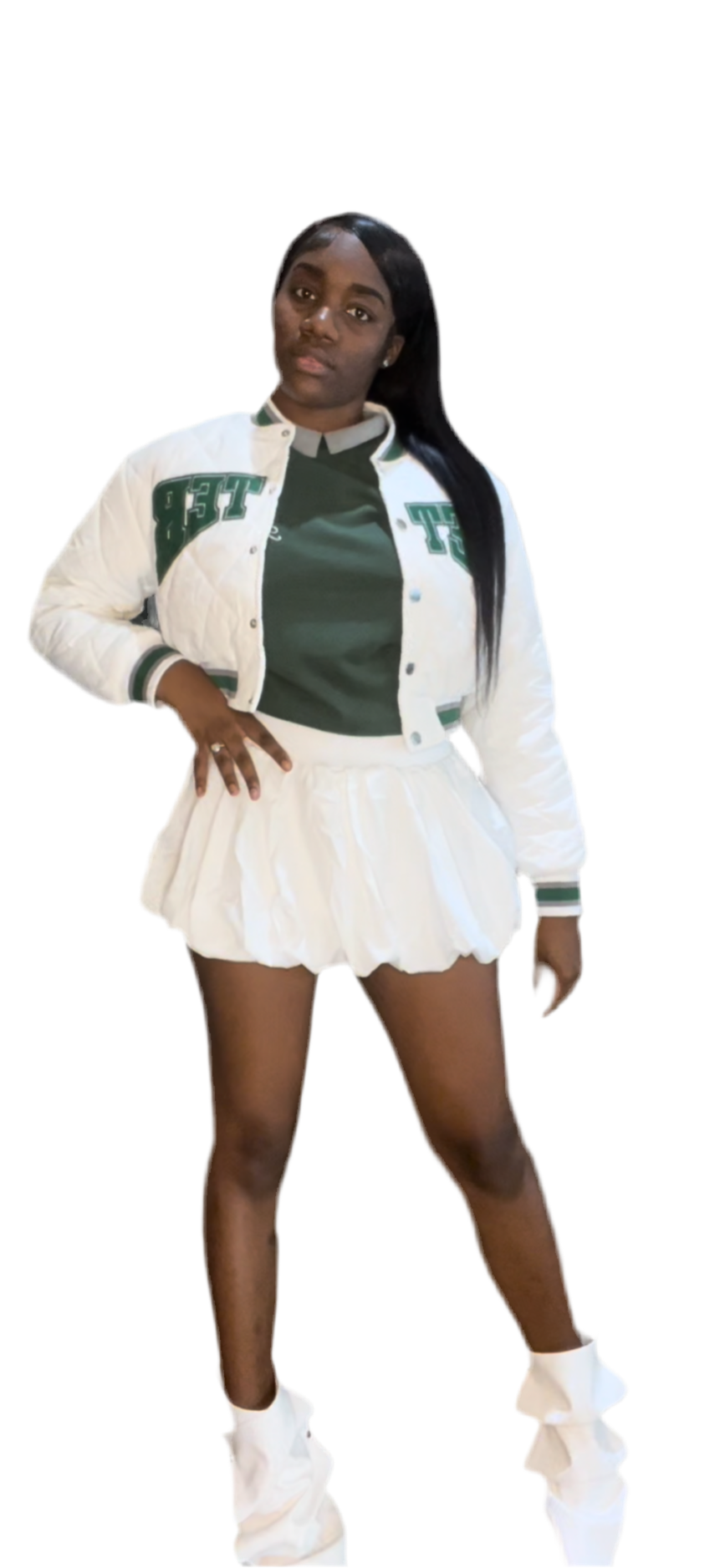 Puffer mini skirt