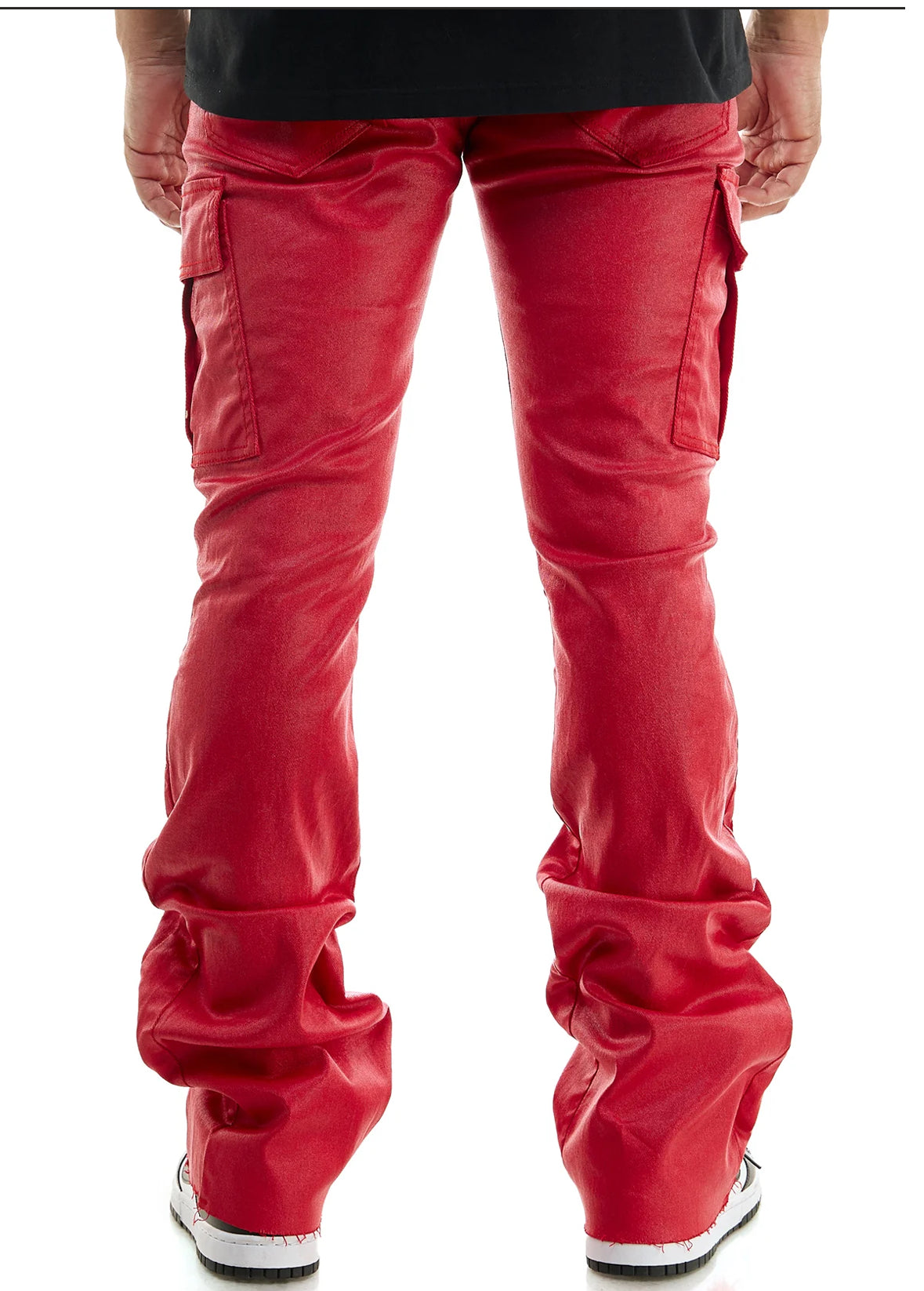 Red Waxed Flare Skinny