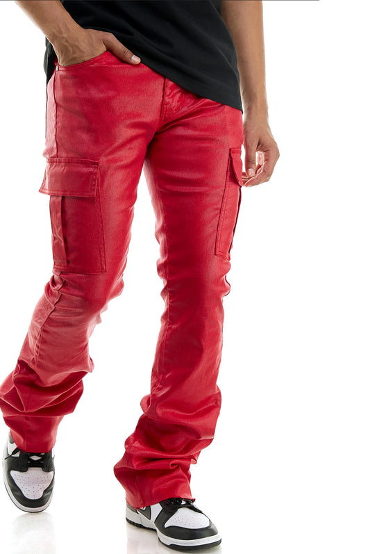Red Waxed Flare Skinny
